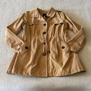 Rails Camel Buttoned Trench Coat Small